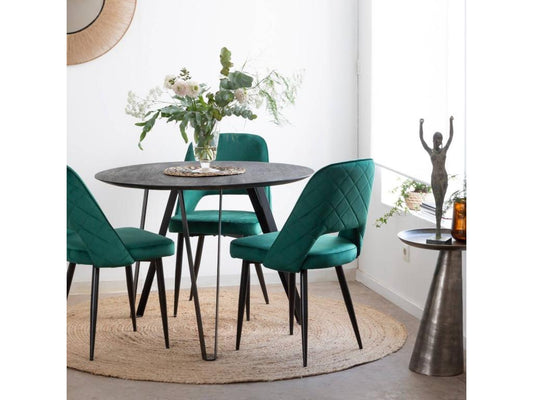 Chezlova JCTW63032 Mango Wood and Metal Dining Table