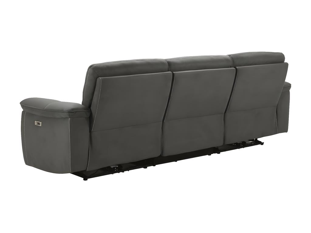 Chezlova Electric Reclining Microfiber Sofa - Dark Grey - 3-Seater Chezlova Electric LWXT00793