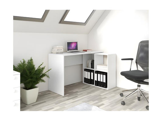 Chezlova - 2-in-1 Corner Computer Desk - Bookshelf/Storage Unit with 4 Shelves - Multi-Storage Computer Table AVNN21499