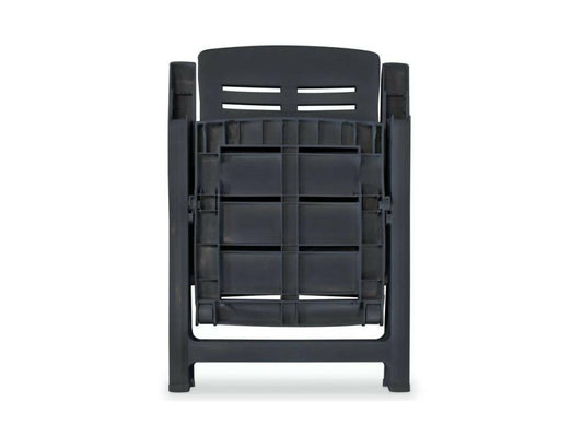 Artigeo Anthracite Plastic Folding Garden Chair - Set of 4 ZKUY89859
