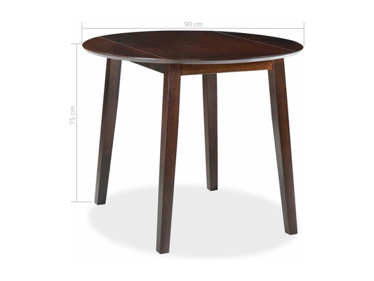 Living room table, brown wood effect, 90x90x75 cm, 0902249 YMYV30375