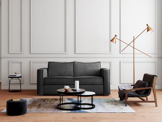 4-seater express convertible sofa in anthracite grey corduroy - Wide 160cm sleeping area - 14cm Chezlova mattress RPFV82214