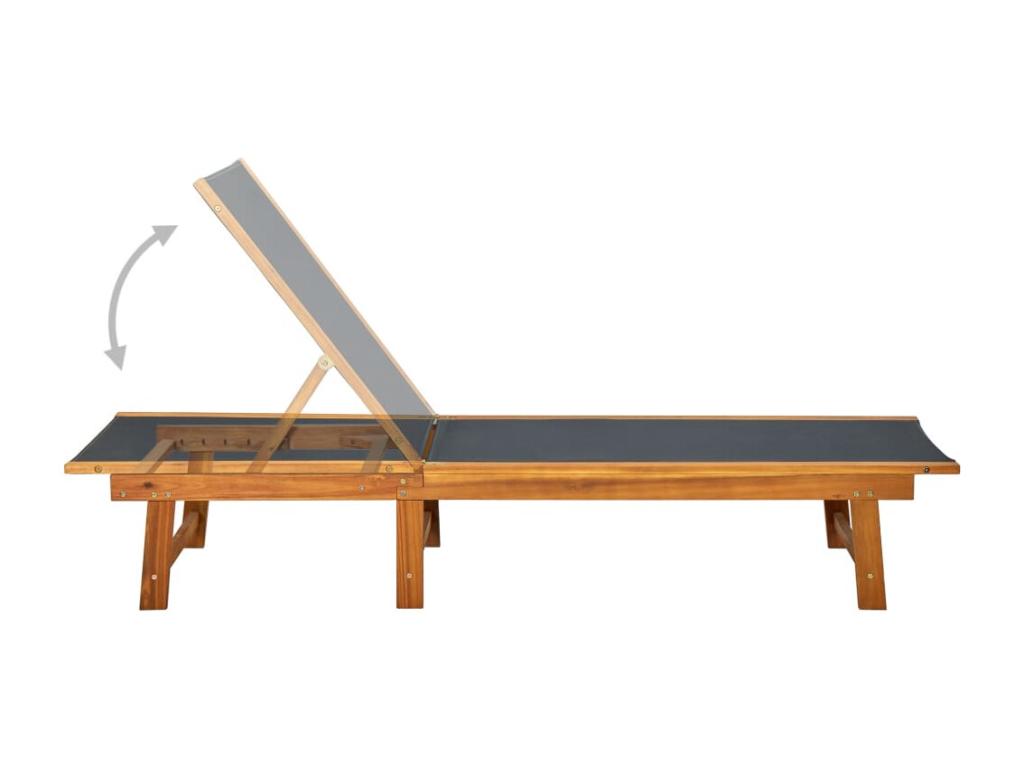 Brown wooden sun lounger/deckchair 40x40x40 cm 02 0012604 VAIL58630