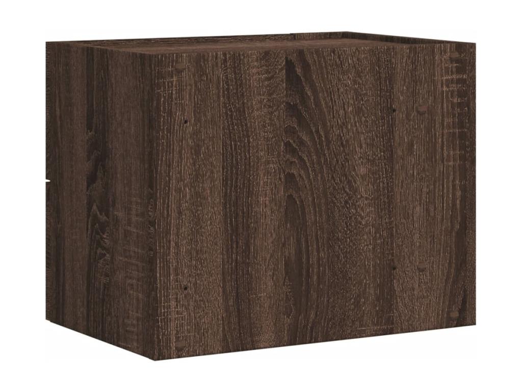 Artigeo Premium - Wall-mounted bedside table, brown oak, 45x30x35 cm, TAXB52510