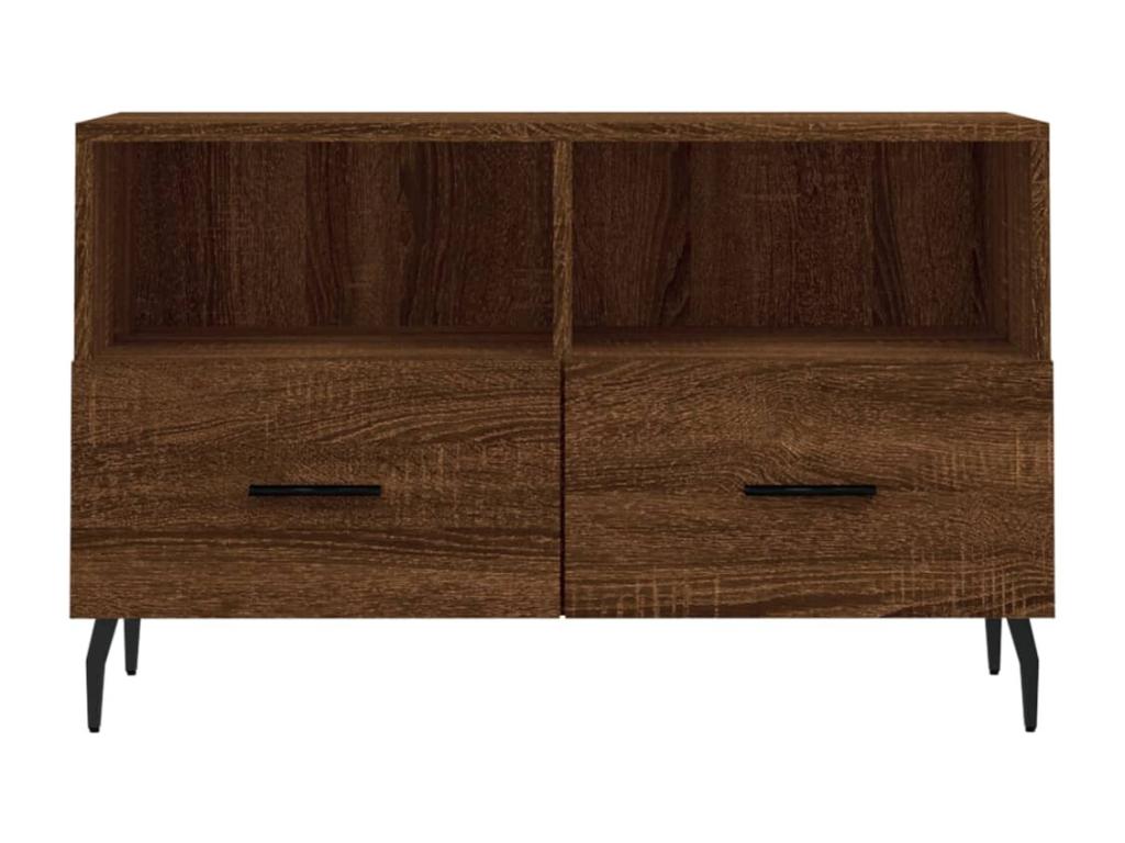 Brown Oak TV Stand 80x36x50 cm Engineered Wood YLWS87528