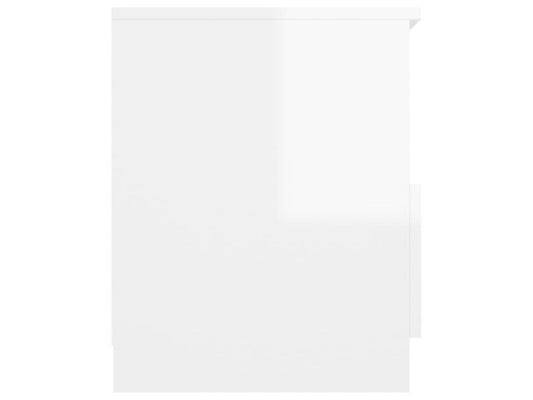 High-gloss white bedside table 40x40x50 2 CSZQ08380