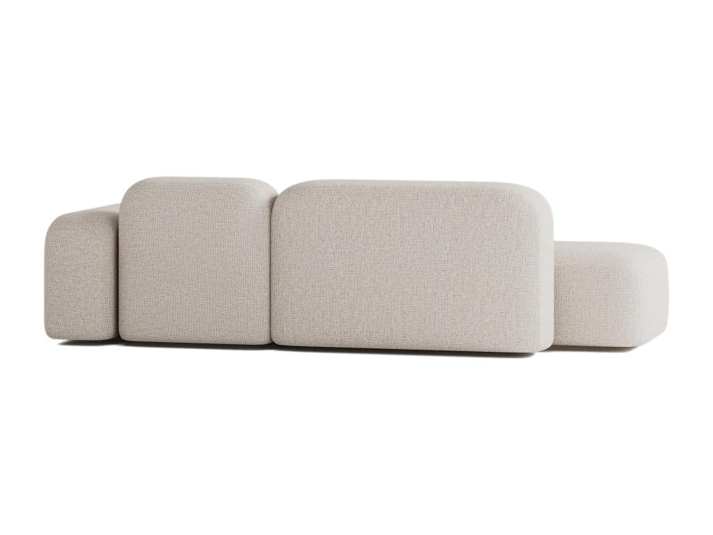 Max 3-seater modular corner sofa in beige fabric JSFE39365