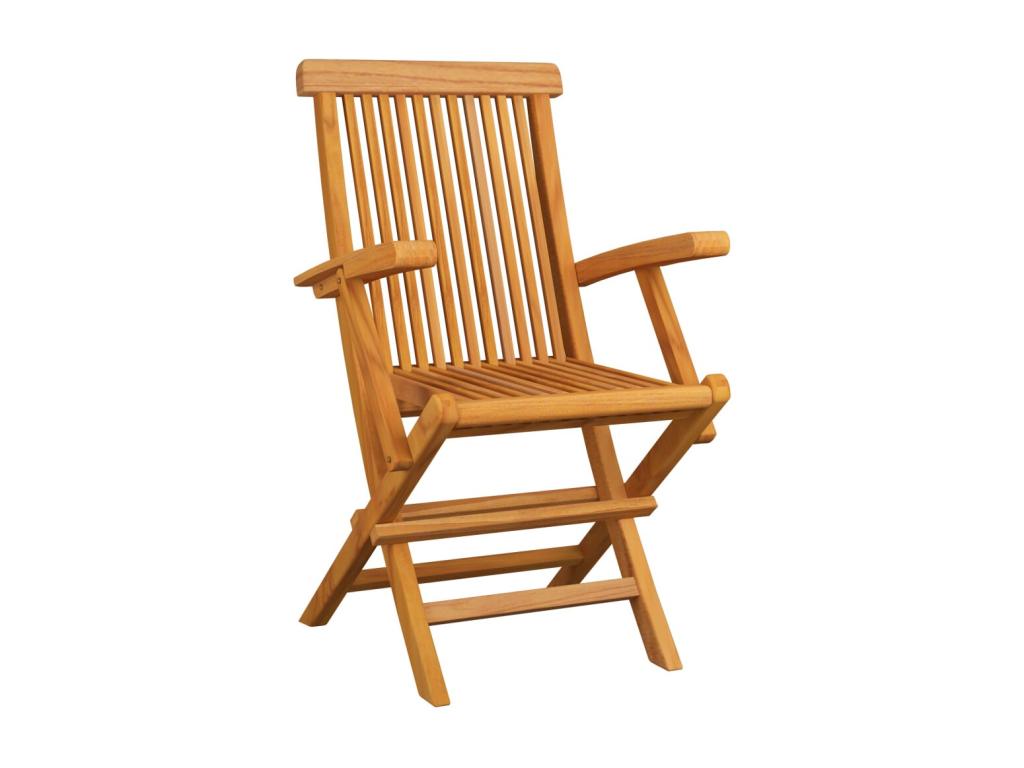 3-piece garden chairs, solid teak wood, MLNX64671