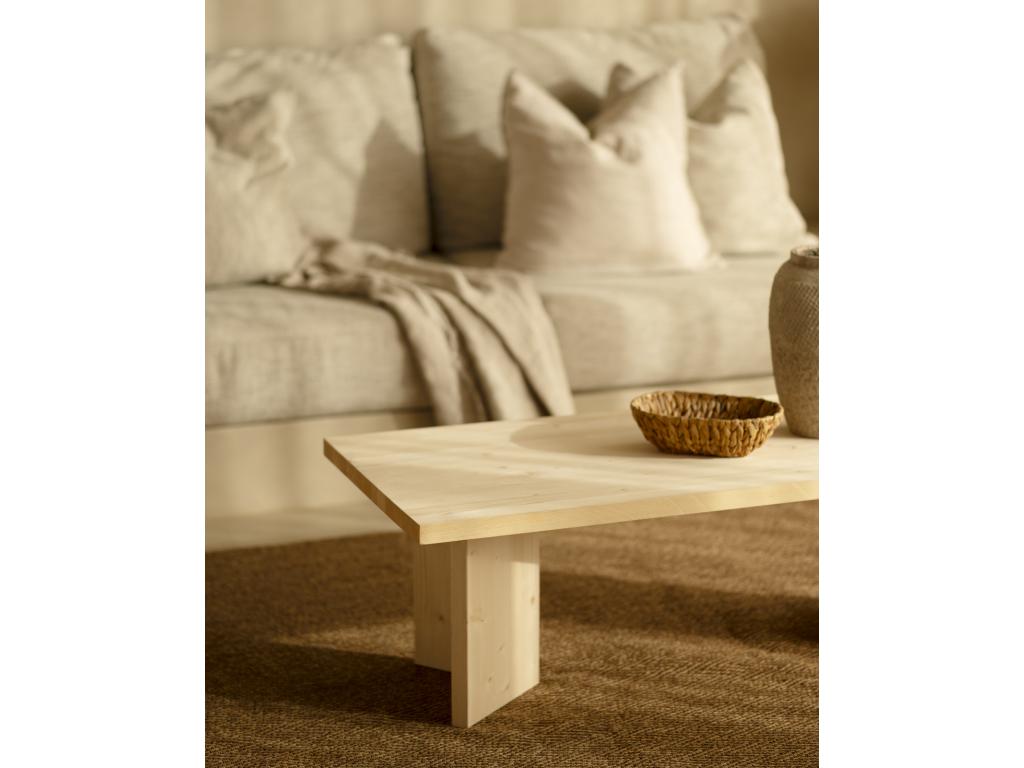 Natural fir wood coffee table 120x50cm - Chezlova ASYC78577
