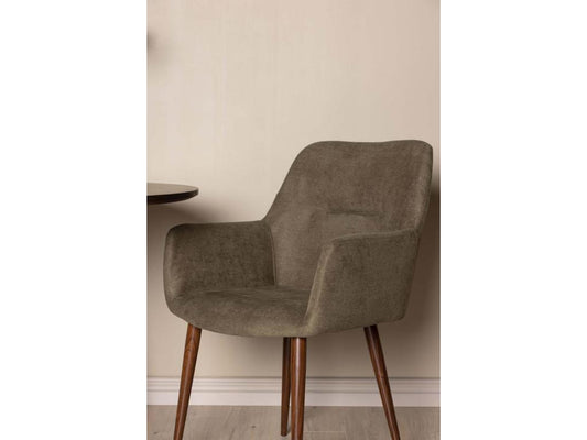 Tomorrow dining chair with brown armrests SVEA11094