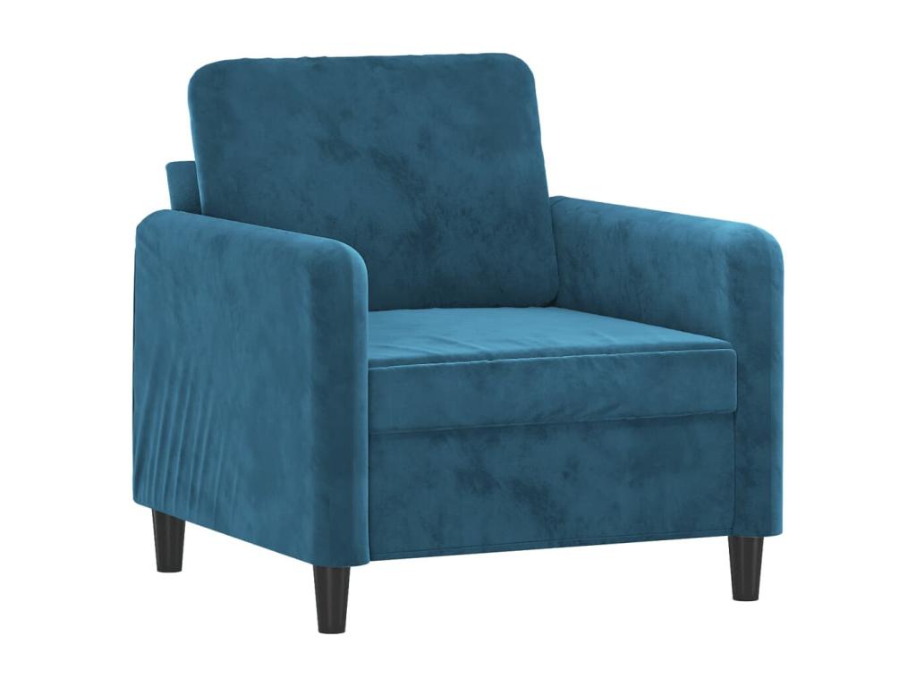 3-piece blue velvet sofa set YWDX91015