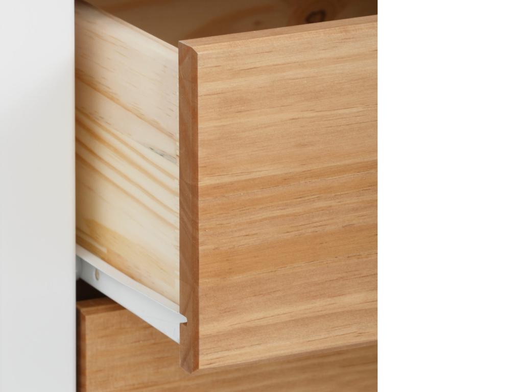 Artigeo - Bedside table with 2 drawers in white pine EWOU32732