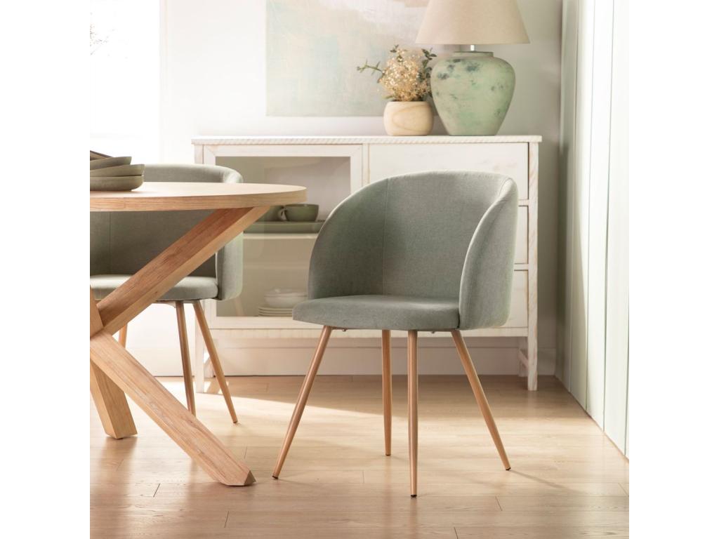 Green fabric dining chair 54x82 cm - Chezlova BDRV04787