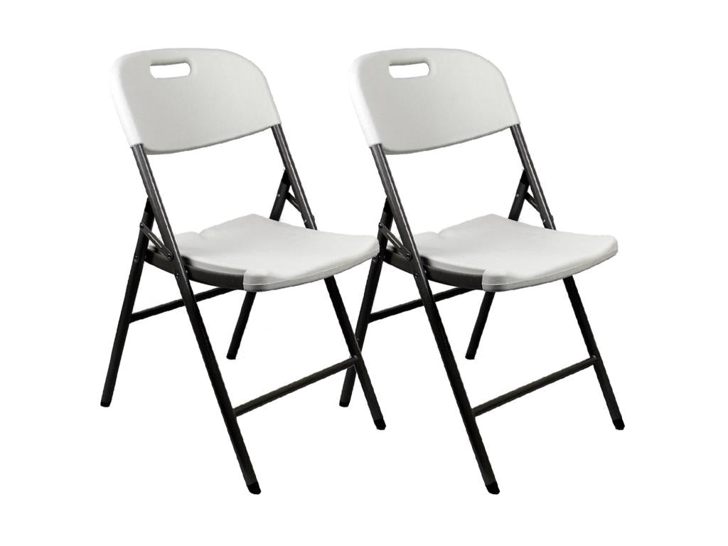 Pack of 2 Folding Chairs with Handle 47x58x87cm 7house UBXJ92268