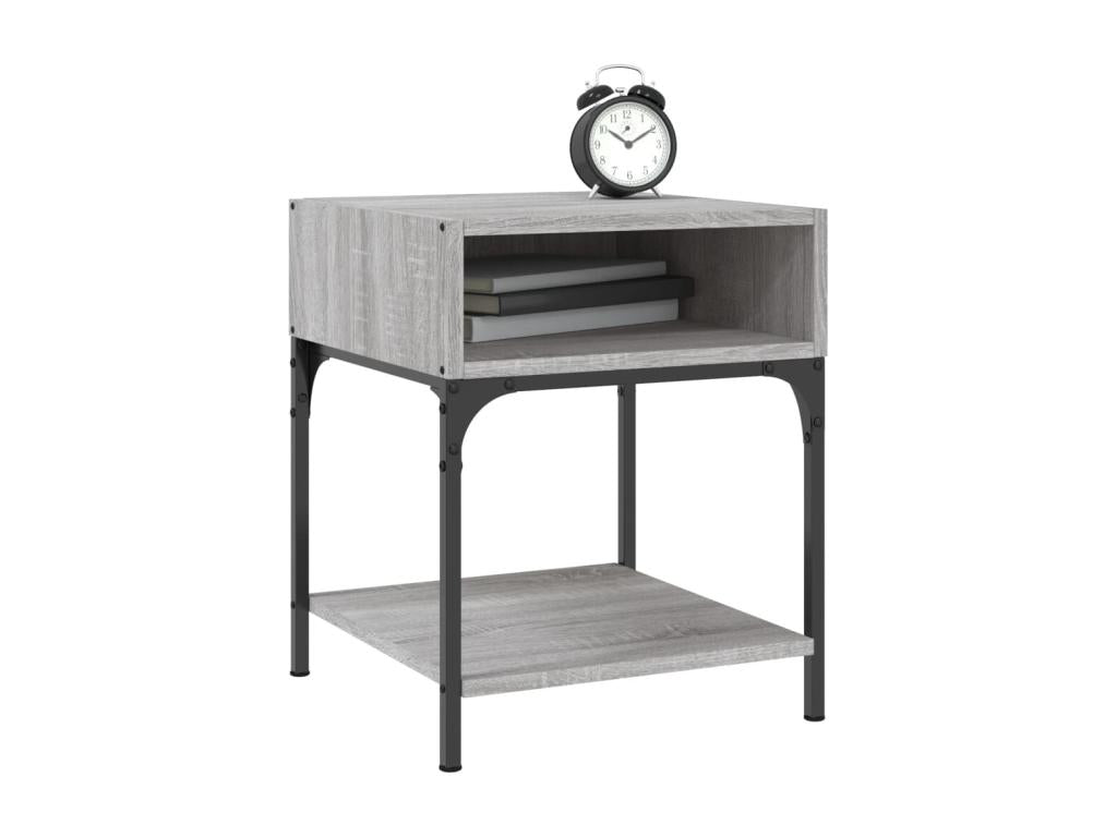 Artigeo bedside tables, 2 pcs, grey, 40x41x50 cm, engineered wood, DELB23198
