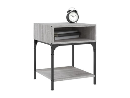 Artigeo bedside tables, 2 pcs, grey, 40x41x50 cm, engineered wood, DELB23198