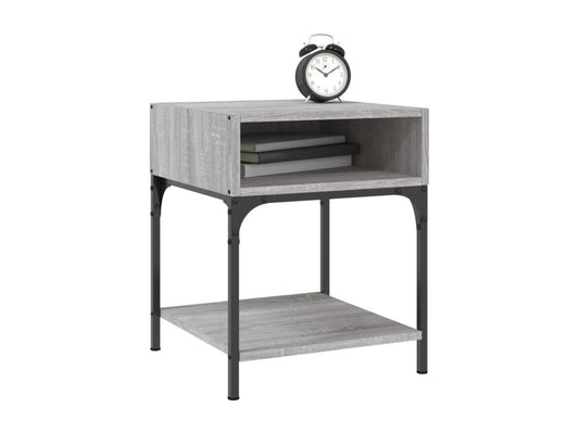 Artigeo bedside tables, 2 pcs, grey, 40x41x50 cm, engineered wood, DELB23198