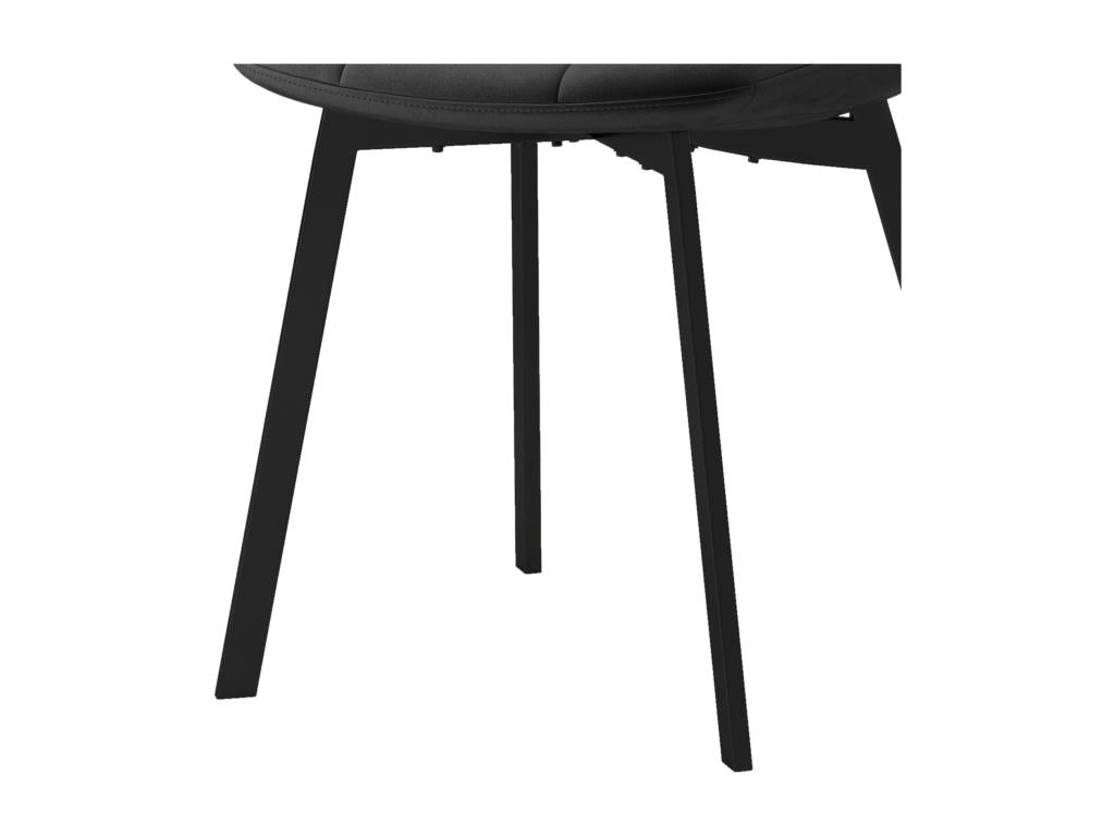 Chezlova - Black velvet and black metal chair x4 WZNF59998
