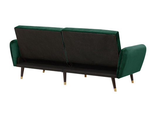 Artigeo Emerald Green Velvet 3-Seater Sofa Bed YCSB85625