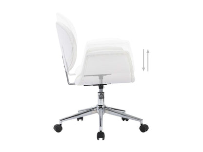 White Faux Leather Swivel Office Chair 2 AZNZ36224