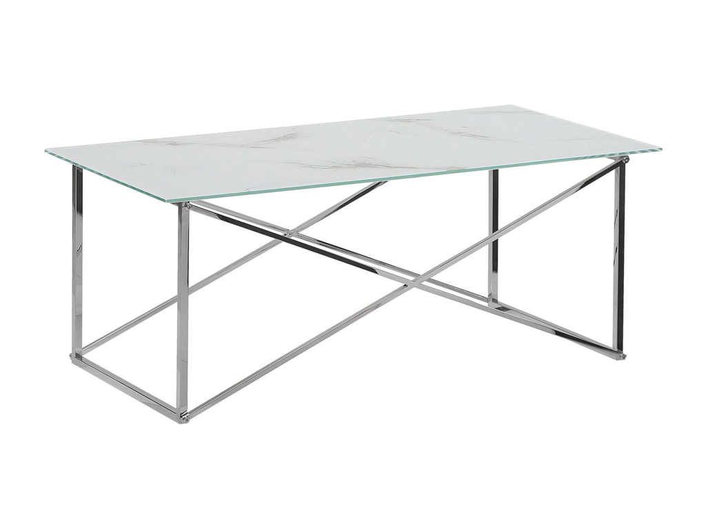Chezlova Silver Marble Effect Coffee Table SLEU51013