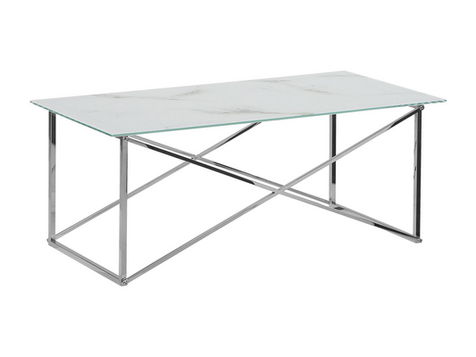Chezlova Silver Marble Effect Coffee Table SLEU51013