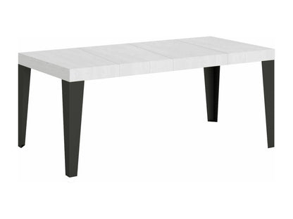Extendable table 90x90/246 cm Flame Premium White Ash with Anthracite frame BDLA65432