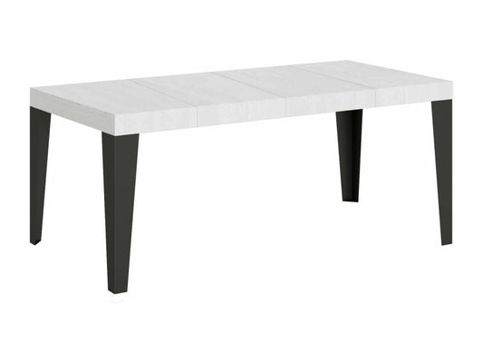 Extendable table 90x90/246 cm Flame Premium White Ash with Anthracite frame BDLA65432