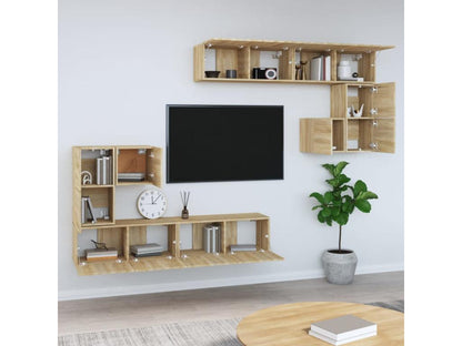 Chezlova Oak Wall-Mounted TV Unit, Engineered Wood, KPGL27136