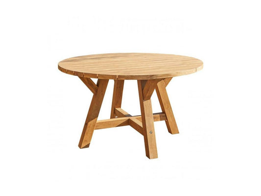 Round garden table in solid recycled teak, 6 seats, YXCE93767