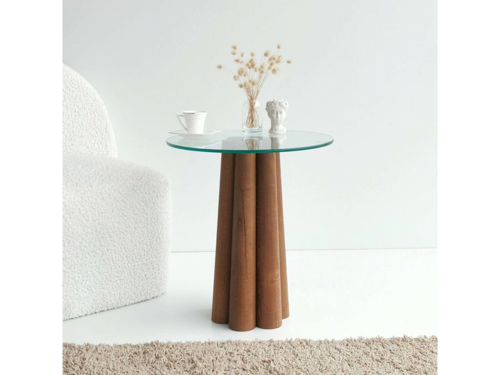 Artigeo Coffee Table, Magazine Rack for Sofa, Living Room Shelf, 45x50x50 cm, Walnut, PPPM94689