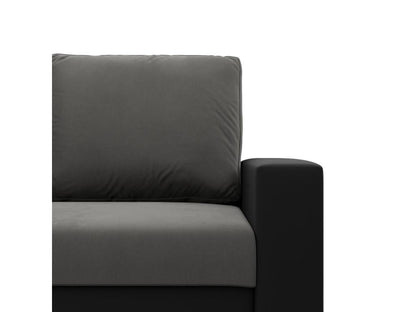 2-seater sofa with sleeper function, Dark Grey/Black SHVJ56676