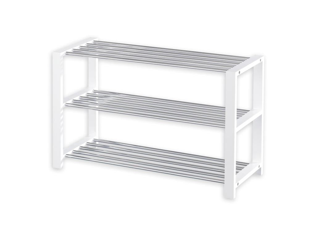 Chezlova 3-Shelf Shoe Rack, White JLGI08699