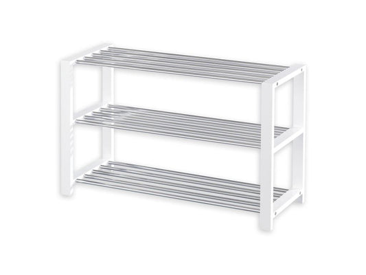 Chezlova 3-Shelf Shoe Rack, White JLGI08699