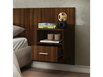 Wall-mounted bedside table, brown oak, ZWYD91848