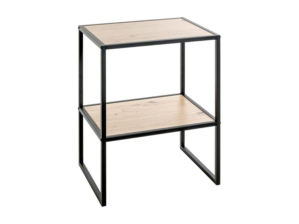 Side table/living room table in oak and black metal - length 45 x depth 35 x height 60 cm ZZXH14254