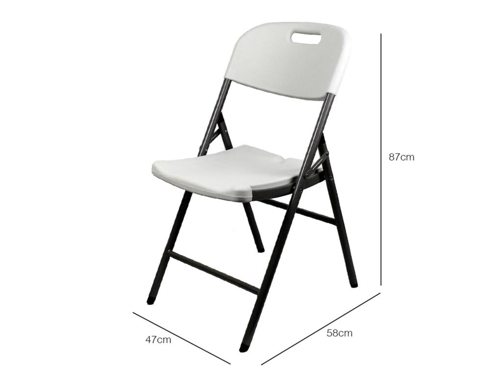 Pack of 2 Folding Chairs with Handle 47x58x87cm 7house UBXJ92268