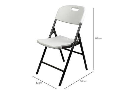 Pack of 2 Folding Chairs with Handle 47x58x87cm 7house UBXJ92268