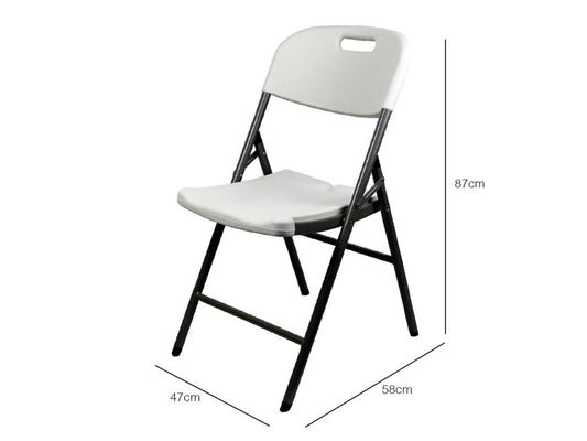 Pack of 2 Folding Chairs with Handle 47x58x87cm 7house UBXJ92268