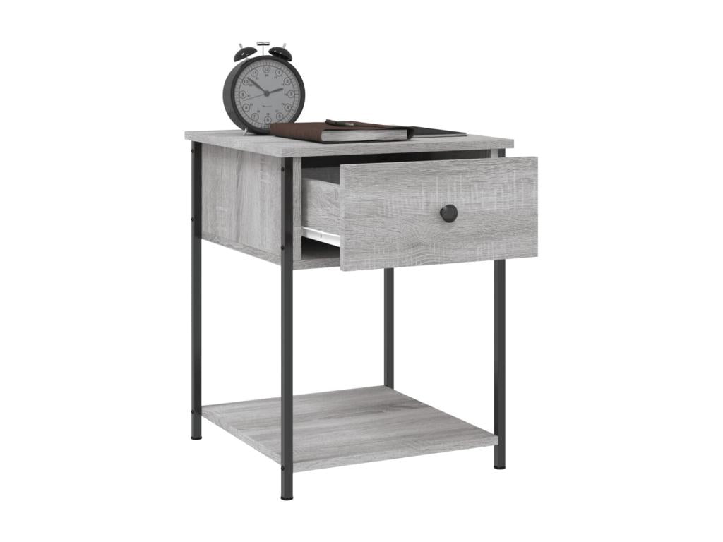 Chezlova bedside table, grey, 44x45x58 cm, engineered wood, ZUMK88261