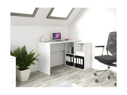 Chezlova - 2-in-1 Corner Computer Desk - Bookshelf/Storage Unit with 4 Shelves - Multi-Storage Computer Table AVNN21499