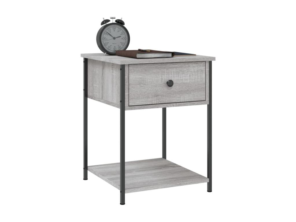Chezlova bedside table, grey, 44x45x58 cm, engineered wood, ZUMK88261