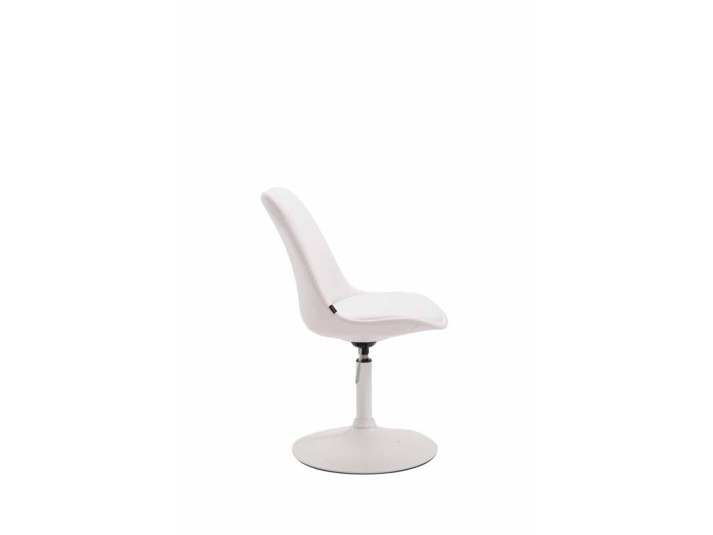 Dining chair - Faux leather / Metal - White - Chezlova HMXG37158