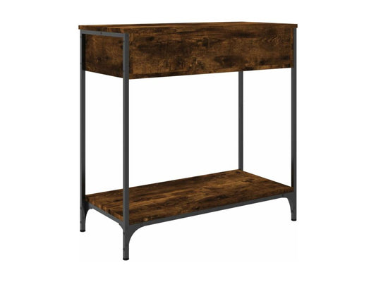 Smoked oak console table 75x34.5x75 cm engineered wood ZAJH65834