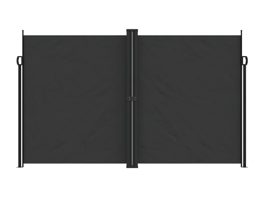 Black retractable side awning 200x600 cm DWQL89371
