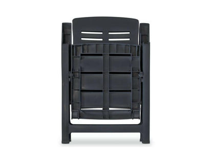 Artigeo Anthracite Plastic Folding Garden Chair - Set of 4 ZKUY89859