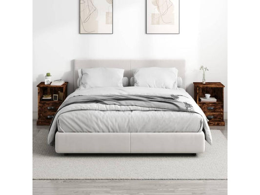 2-piece bedside tables, smoked oak, 43x36x60 cm, COBQ45434