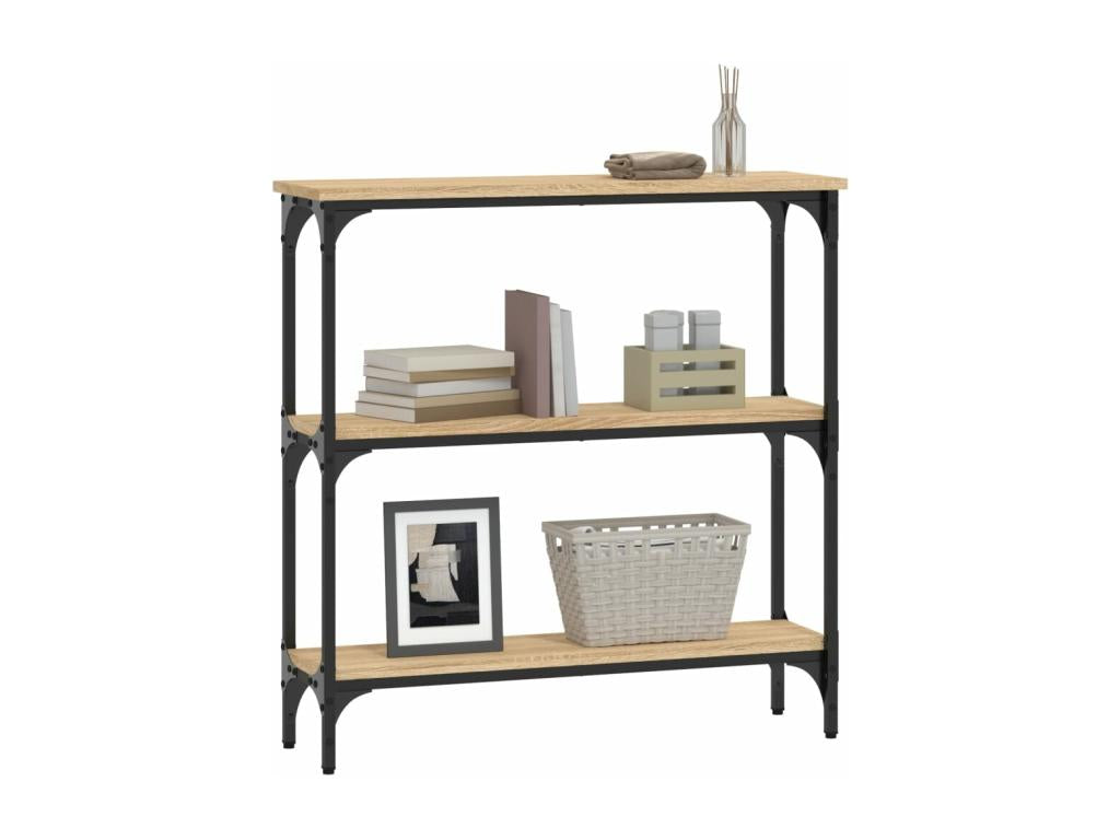 Artigeo oak console table 75x22.5x75 engineered wood XXXC53643