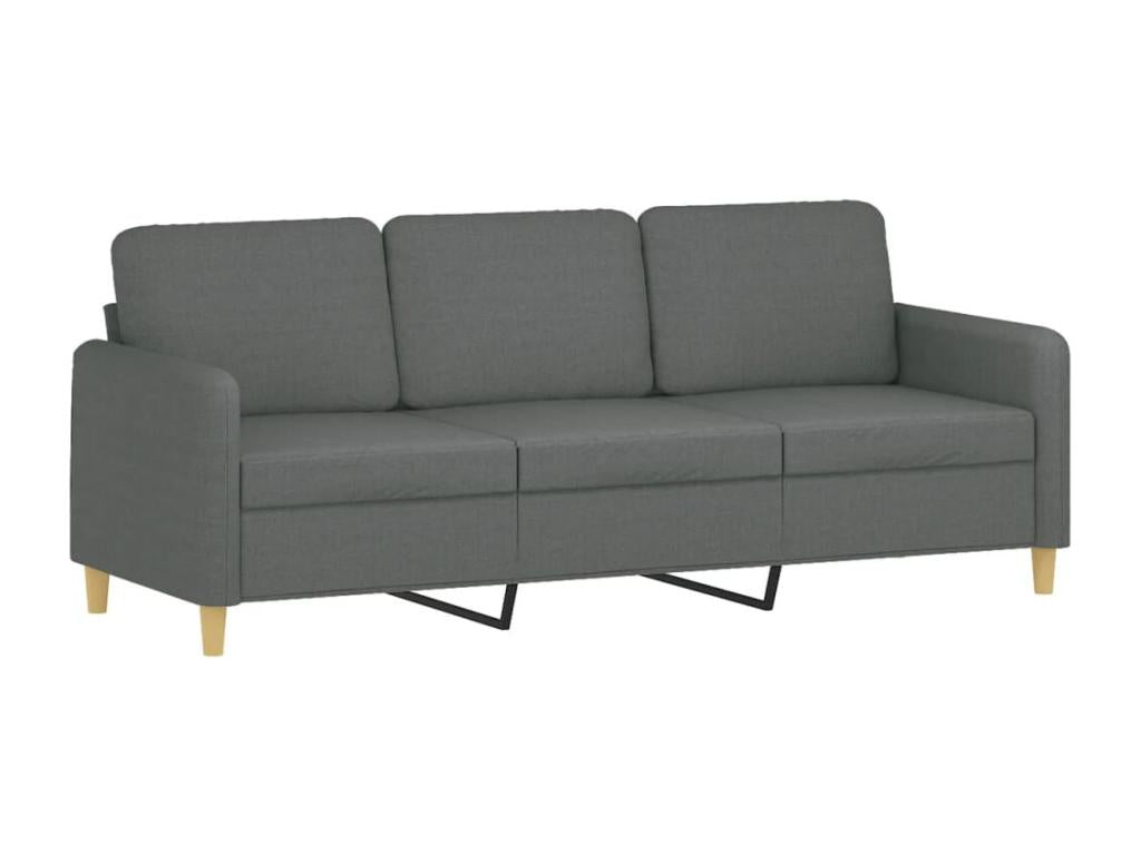 3-seater sofa with dark grey cushions, 180 cm, fabric JVSJ20099