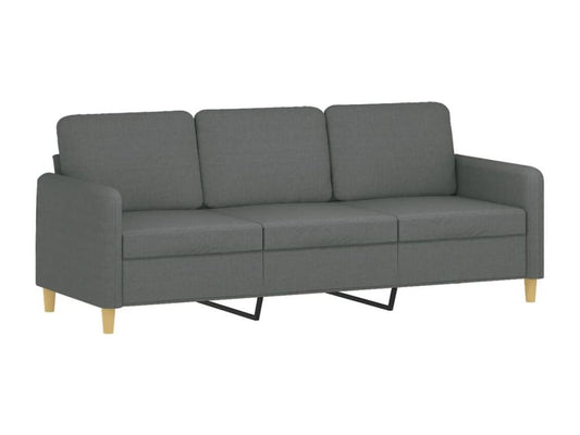 3-seater sofa with dark grey cushions, 180 cm, fabric JVSJ20099